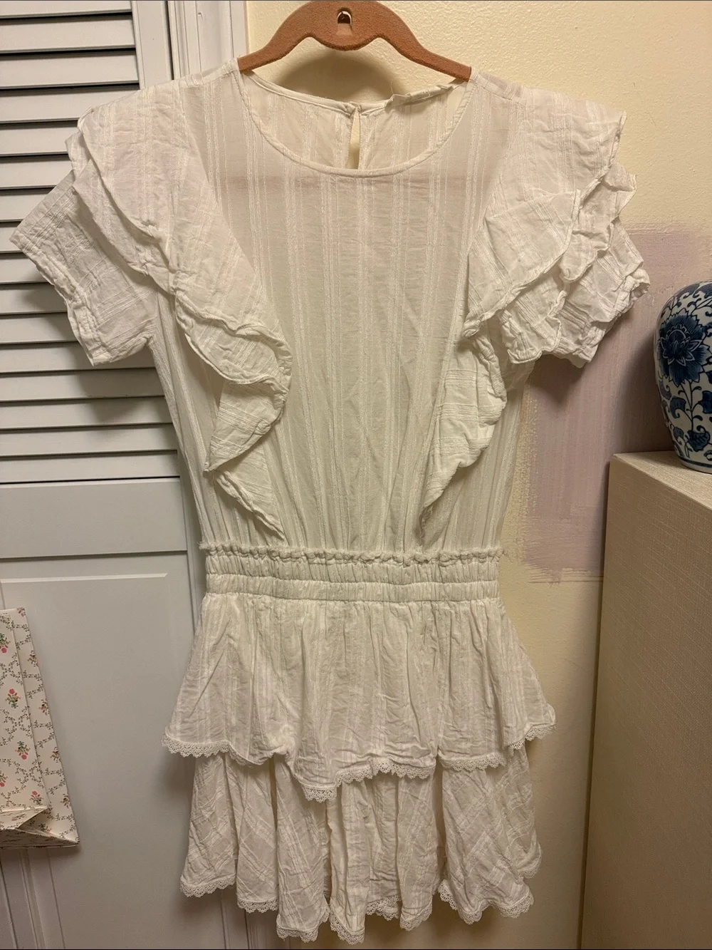 Shabby Chic Ruffled Mini Dress - Picture 1 of 3
